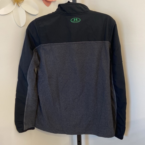 Under Armour Boys Phenom ¼ Zip pullover, Loose, Gray Black Green Size YXL - Picture 2 of 6